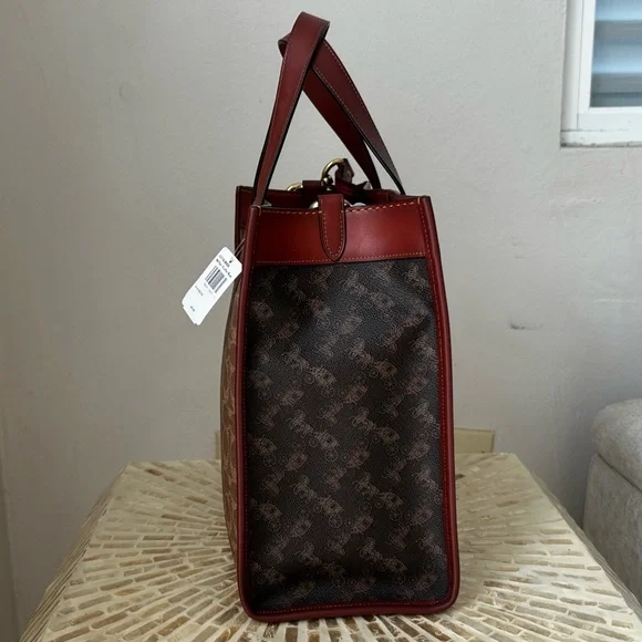 NWT COACH Field Carriage & Signature Coated Canvas Tote - Picture 7 of 11